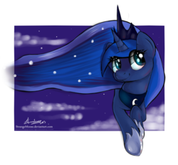 Size: 734x681 | Tagged: safe, artist:strangemoose, princess luna, g4, female, solo