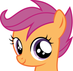 Size: 3381x3260 | Tagged: safe, artist:blueblitzie, scootaloo, pegasus, pony, g4, bust, female, filly, foal, portrait, simple background, smiling, solo, transparent background, vector