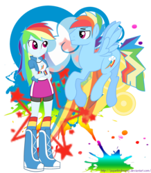 Size: 1856x2124 | Tagged: dead source, source needed, safe, artist:jaquelindreamz, rainbow dash, human, equestria girls, g4, human ponidox, rainbow blitz, roxy dodgers, rule 63, self ponidox