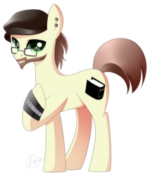 Size: 2000x2350 | Tagged: safe, artist:haydee, oc, oc only, oc:sifi, earth pony, pony, flat cap, glasses, hat, male, simple background, solo, stallion, transparent background