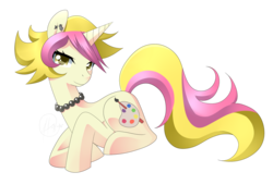 Size: 2908x1966 | Tagged: safe, artist:haydee, oc, oc only, oc:peach palette, pony, unicorn, earring, female, mare, necklace, simple background, solo, transparent background