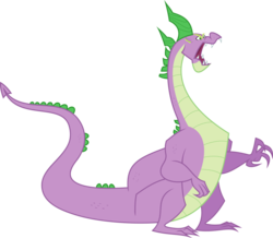 Size: 1280x1118 | Tagged: safe, artist:hawk9mm, spike, dragon, g4, adult spike, greed spike, male, older, open mouth, simple background, solo, spikezilla, transparent background, vector
