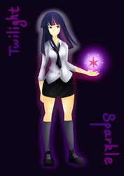 Size: 2480x3507 | Tagged: safe, artist:claudiaqh, twilight sparkle, human, g4, female, humanized, pixiv, solo