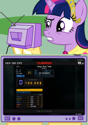 Size: 564x800 | Tagged: safe, twilight sparkle, alicorn, pony, g4, exploitable meme, female, mare, stepmania, tv meme, twilight sparkle (alicorn)