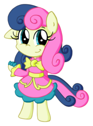 Size: 665x900 | Tagged: safe, artist:quarium, bon bon, sweetie drops, earth pony, pony, g4, adorabon, bipedal, clothes, cute, dress, female, mare, simple background, solo, transparent background