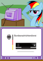 Size: 493x699 | Tagged: safe, barely pony related, german dash, it only watches you, nsa, prism, xbox one