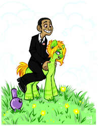 Size: 704x905 | Tagged: safe, artist:666hailsatanlol666, oc, oc only, pony, unicorn, barack obama, bong, drugs, riding, stoned