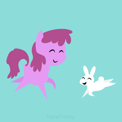 Size: 601x601 | Tagged: safe, artist:haretrinity, berry punch, berryshine, rabbit, g4, pointy ponies