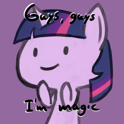 Size: 500x500 | Tagged: safe, artist:sepent, part of a set, twilight sparkle, pony, g4, cute, dot eyes, female, purple background, simple background, solo, twiabetes