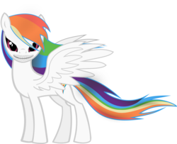 Size: 3996x3249 | Tagged: safe, artist:feralhamster, rainbow dash, g4, bleach (manga), female, hollow, simple background, solo, transparent background, vector