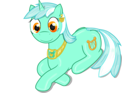 Size: 2852x2190 | Tagged: safe, artist:negasun, lyra heartstrings, pony, unicorn, g4, ear piercing, earring, element of harmony, female, jewelry, piercing, prone, simple background, smiling, solo, tail wrap, transparent background