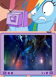 Size: 658x900 | Tagged: safe, rainbow dash, g4, exploitable meme, otachi, pacific rim, tv meme