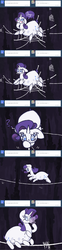 Size: 1186x4760 | Tagged: safe, artist:otterlore, derpy hooves, rarity, drider, insect, monster pony, original species, spider, spiderpony, g4, :<, :>, :o, :t, ask, blushing, cave, comic, cute, eating, female, floppy ears, heart, looking up, outofworkderpy, puffy cheeks, question mark, smiling, solo, species swap, spider web, spiderponyrarity, tumblr, wat, wide eyes, wings