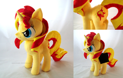 Size: 1024x646 | Tagged: safe, artist:planetplush, sunset shimmer, pony, unicorn, g4, irl, photo, plushie, solo