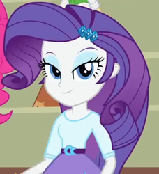 Size: 616x676 | Tagged: safe, screencap, rarity, equestria girls, g4, my little pony equestria girls, cropped, female, fourth wall, lidded eyes, looking at you, solo focus