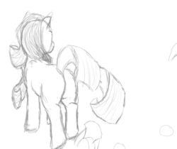 Size: 1026x861 | Tagged: artist needed, safe, rarity, pony, unicorn, g4, female, mare, monochrome, solo