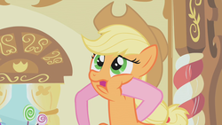 Size: 1280x720 | Tagged: safe, screencap, applejack, pinkie pie, applebuck season, g4, season 1, squish