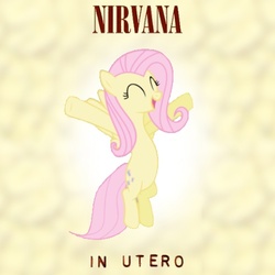 Size: 500x500 | Tagged: safe, fluttershy, g4, album cover, female, music, nirvana, parody, solo