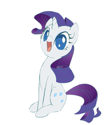 Size: 686x782 | Tagged: safe, artist:celerypony, part of a set, rarity, pony, unicorn, g4, cute, female, happy, solo