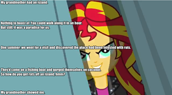 Size: 853x470 | Tagged: safe, sunset shimmer, equestria girls, g4, my little pony equestria girls, female, james bond, rapeface, skyfall, solo, text