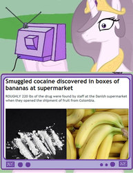 Size: 539x700 | Tagged: safe, princess celestia, princess molestia, g4, banana, exploitable meme, food, tv meme