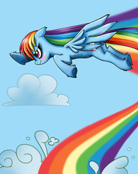 Size: 632x800 | Tagged: safe, artist:scarlet-adrianne, rainbow dash, g4, female, flying, solo