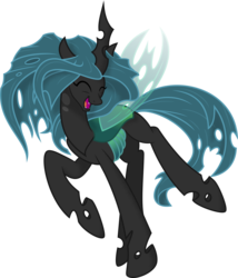 Size: 4702x5500 | Tagged: safe, artist:spier17, queen chrysalis, changeling, changeling queen, g4, absurd resolution, dancing, female, happy, solo