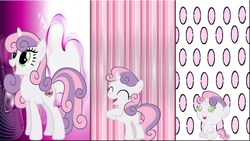 Size: 1920x1080 | Tagged: safe, artist:mr-kennedy92, sweetie belle, pony, g4, alternate cutie mark, baby, baby pony, collage, filly, foal, older, vector, wallpaper