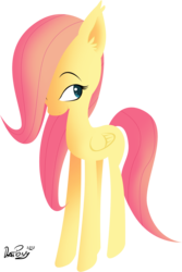 Size: 1161x1742 | Tagged: safe, artist:datponypl, fluttershy, g4, female, filly, solo, younger