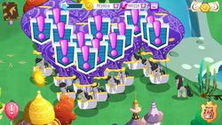 Size: 1136x640 | Tagged: safe, gameloft, octavia melody, g4, balloon, canterlot, clone, exclamation point, gameloft clones, glitch, hot air balloon, multeity, octavia is master race, octaviocalypse, twinkling balloon