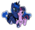 Size: 1699x1448 | Tagged: safe, artist:desert-sage, princess luna, twilight sparkle, alicorn, pony, g4, blushing, female, lesbian, mare, prone, ship:twiluna, shipping, simple background, transparent background, twilight sparkle (alicorn)