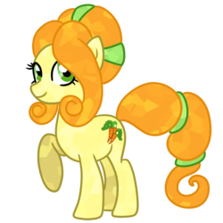 Size: 1600x1600 | Tagged: safe, artist:robynne, carrot top, golden harvest, crystal pony, g4, alternate hairstyle, crystallized, female, solo
