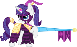 Size: 7000x4278 | Tagged: safe, artist:xenoneal, rarity, pony, unicorn, g4, absurd resolution, armor, female, grin, horn, horn ring, jousting, lance, looking back, mare, mask, raised hoof, reins, simple background, smiling, solo, transparent background, vector