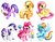 Size: 877x678 | Tagged: dead source, safe, artist:jiayi, applejack, fluttershy, pinkie pie, rainbow dash, rarity, twilight sparkle, earth pony, pegasus, pony, unicorn, g4, balloon, book, cute, cute six, dashabetes, diapinkes, female, jackabetes, mane six, mare, notebook, one eye closed, quill, raribetes, shyabetes, simple background, twiabetes, unicorn twilight, watermark, white background, wink