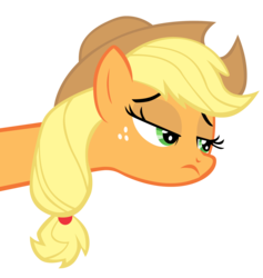 Size: 1820x1920 | Tagged: safe, applejack, g4, female, inverted mouth, simple background, solo, transparent background, vector