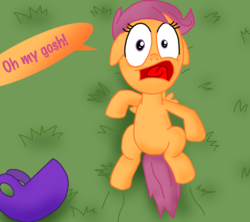 Size: 1280x1138 | Tagged: safe, artist:ajmstudios, scootaloo, g4, belly, female, helmet, solo