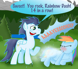 Size: 1280x1138 | Tagged: safe, artist:ajmstudios, rainbow dash, soarin', g4, sneezing