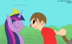 Size: 1087x665 | Tagged: safe, artist:elvis-lopez, artist:wildfirethesmug, twilight sparkle, g4, animal crossing, crossover, killager, super smash bros., villager