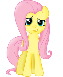 Size: 1280x1564 | Tagged: safe, artist:ajmstudios, fluttershy, g4, cute, female, grin, looking at you, simple background, smiling, solo, transparent background