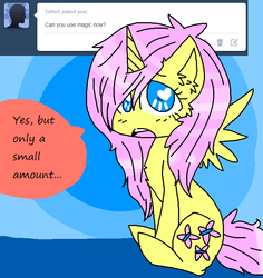 Size: 680x719 | Tagged: safe, artist:litwicks-ghost, fluttershy, alicorn, pony, ask alicorn fluttershy, g4, ask, female, fluttercorn, race swap, solo, tumblr