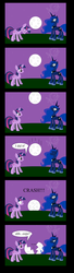 Size: 824x3024 | Tagged: safe, artist:animegx43, princess luna, twilight sparkle, alicorn, pony, g4, boktai, comic, constellation, female, mare, moon, night, otenko, twilight sparkle (alicorn)