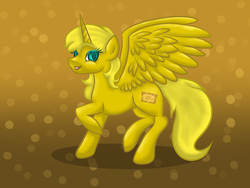 Size: 1280x960 | Tagged: safe, artist:uglypony, oc, oc only, oc:ticket, alicorn, pony, alicorn oc, solo