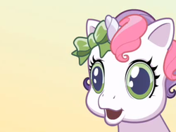 Size: 631x471 | Tagged: safe, screencap, sweetie belle (g3), g3, g3.5, newborn cuties, once upon a my little pony time, over two rainbows, dead eyes, female, g3.75, horror, meme fuel, open mouth, solo, stare into your soul, staring into your soul