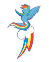 Size: 2630x3332 | Tagged: safe, artist:graphene, edit, rainbow dash, g4, female, shirt design, simple background, solo, transparent background, vector, welovefine