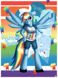 Size: 1080x1440 | Tagged: safe, artist:annakitsun3, rainbow dash, anthro, g4, female, solo, unshorn fetlocks