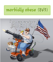 Size: 2593x3000 | Tagged: safe, human, derpibooru, bullet, caption, exploitable meme, fat, flag, food, gun, hat, machine gun, meta, morbidly obese, murica, obese, sunglasses, tags, text, united states, weapon