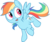 Size: 830x696 | Tagged: safe, artist:dinnerjoe, rainbow dash, g4, cute, dashabetes, female, solo