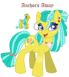 Size: 901x1000 | Tagged: safe, artist:touchofsnow, anchors away, earth pony, pony, g3, g4, female, g3 to g4, generation leap, mare, simple background, solo, text, toy, transparent background