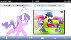 Size: 1136x640 | Tagged: safe, apple bloom, diamond tiara, scootaloo, sweetie belle, equestria girls, g4, ios, iphone, safari