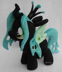 Size: 1936x2264 | Tagged: safe, artist:calusariac, queen chrysalis, changeling, changeling queen, nymph, g4, cute, cutealis, female, filly, irl, photo, plushie, toy, younger